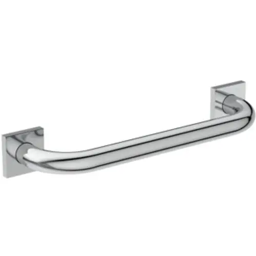 Chromfarbener Griff von Ideal Standard, montiert auf einer Wandhalterung, für Unterstützung und Stabilität beim Ein- und Aussteigen aus der Badewanne.